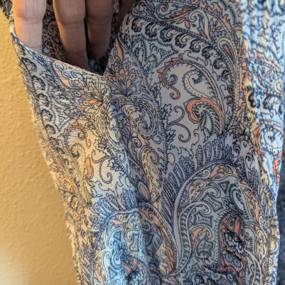 J. Jill Blue Paisley Blouse Size S - Picture 3 of 5